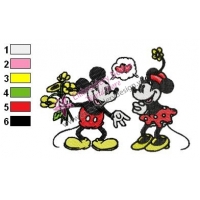 Mickey Mouse Cartoon Embroidery 96